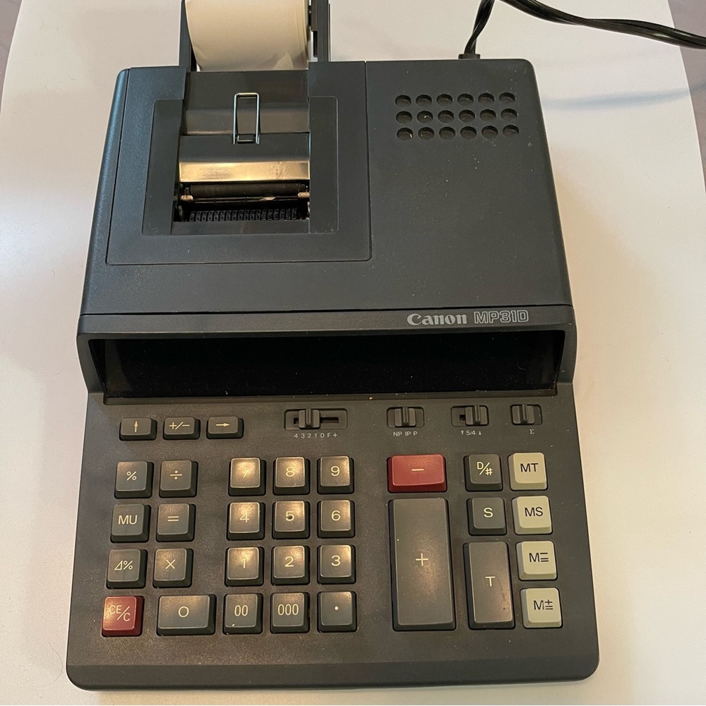 Canon MP31D VTG Printing Desktop Equip Adding Machine Calculator 3 Rolls Paper